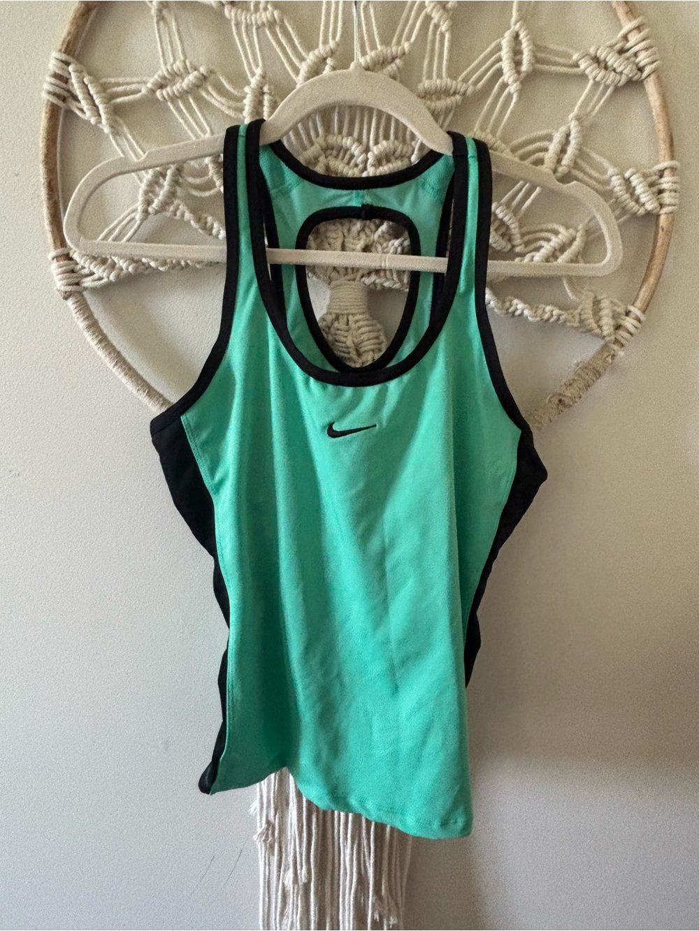 Nike Women's Teal Racerback Tank with Black Trim